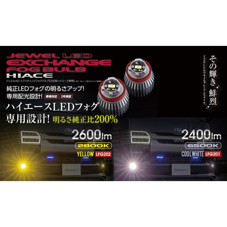Valenti LEDエクスチェンジフォグバルブ ハイエ−ス 7型 純正LED 