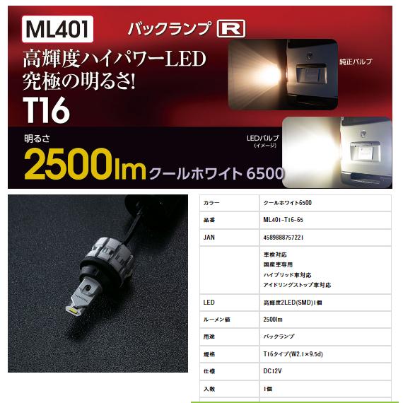 ヴァレンティ（VALENTI） ジュエルLEDバルブ ML【T16 ホワイト 6500K