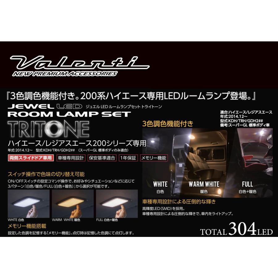 ヴァレンティ（VALENTI） トライトーン LEDルームランプ ハイエース