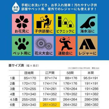 PP柄上敷 涼風(りょうふう) 江戸間6帖 12201260