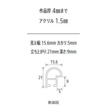 アルナ アルミフレーム デッサン額 IC ゴールド 400角・2276の画像