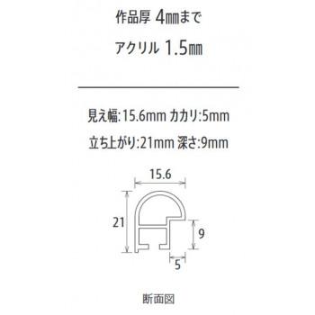 アルナ アルミフレーム デッサン額 IC シルバー 400角・2236の画像