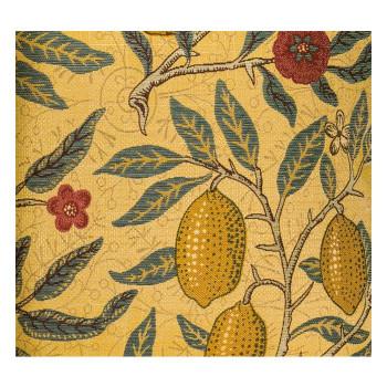 川島織物セルコン Morris Design Studio フルーツ 背当クッションカバー 50×50cm LL1729 Y イエローの画像