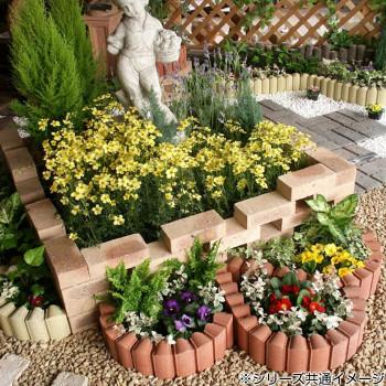 NXstyle 花壇材 フローラガーディアンライト イエロー コーナー 4個入