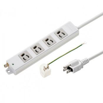 サンワサプライ 抜け止めタップ 3P 4個口 10m TAP-5431MGN2-10_1