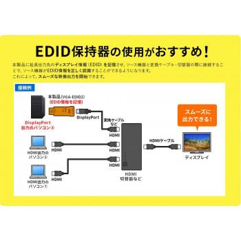 サンワサプライ EDID保持器(DisplayPort用) VGA-EDID2