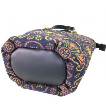 優美社 6017-00 ゴブラン織（ごぶらんおり） ハンドバッグ ネイビー