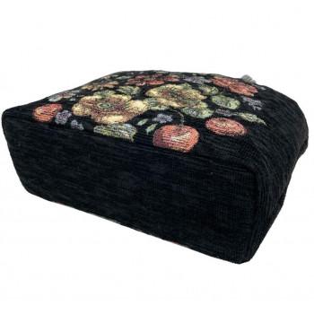 優美社 6019-00 ゴブラン織（ごぶらんおり） ハンドバッグ ブラック