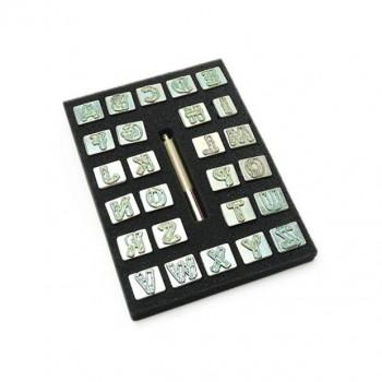 アルファベット刻印セット ウッド 26本 PI8138-00【配送方法