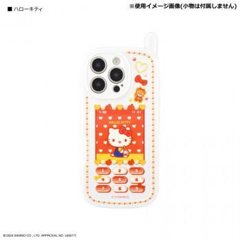 サンリオ iPhone16 Pro 対応 レトロガラケー風ケース KT.ハローキティ