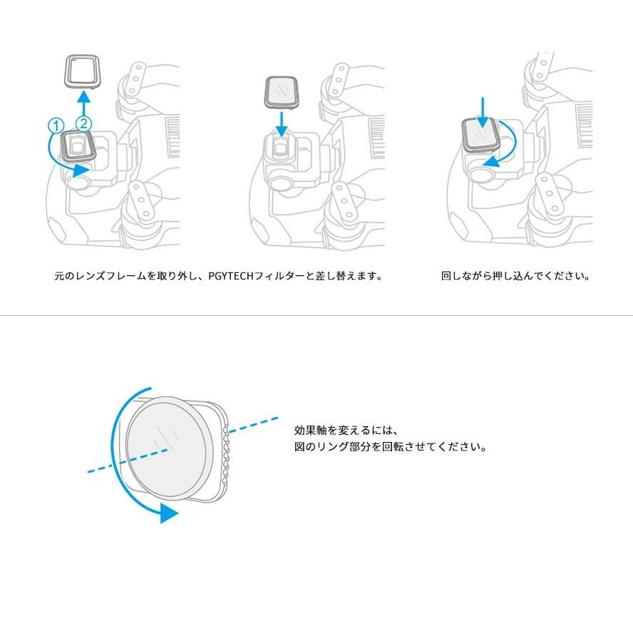 [P-16A-034]PGYTECH MAVIC AIR 2用 レンズフィルター Professional [UV/ ND/ CPL/ セット各種] | PGYTECH | 14