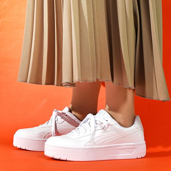 PUMA（プーマ） 厚底 レディース スニーカー ヒール高3cm PUMA コート