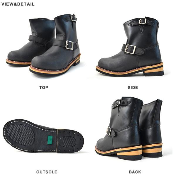 エンジニア ブーツ メンズ レディース ENGNEER BOOTS 9809 ショート