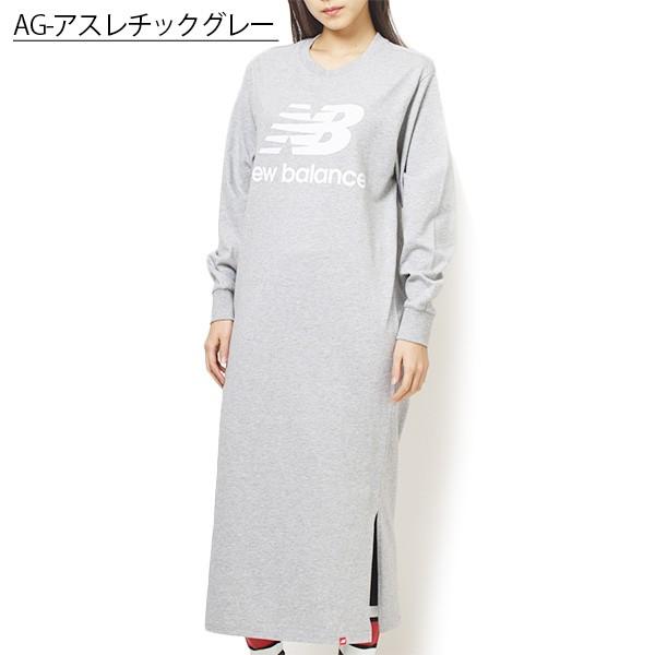 30 Off スリットあり スウェットワンピース New Balance ニューバランス レディース マキシレングスtドレス ビッグロゴ グレー 灰色 Awd A Ray Green 通販 Yahoo ショッピング