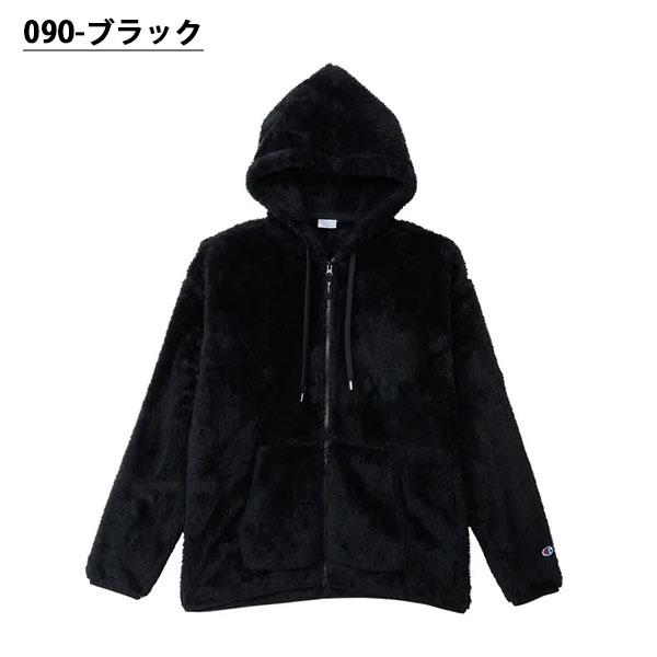 あけみ　Champion フリース裏地 フルジップパーカー 黒 Champion（チャンピオン） メンズ レディース フリース ジャケット