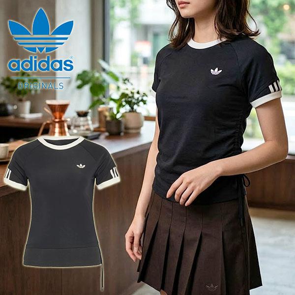 2026春夏新作 ネコポス発送！送料無料 アディダス スリムフィット レディース 半袖 Tシャツ adidas LAYERED CALITEE シャツ ORIGINALS オリジナルス CB483 | adidas Originals