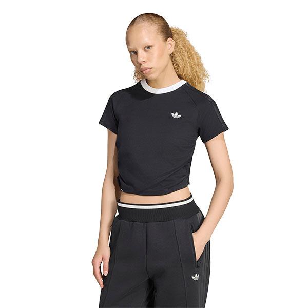 JENNIE ジェニー コラボ 2026秋冬新作 ネコポス発送！アディダス レディース ショート丈 半袖 Tシャツ adidas LAYER TEE ORIGINALS オリジナルス CC809 | adidas Originals | 02