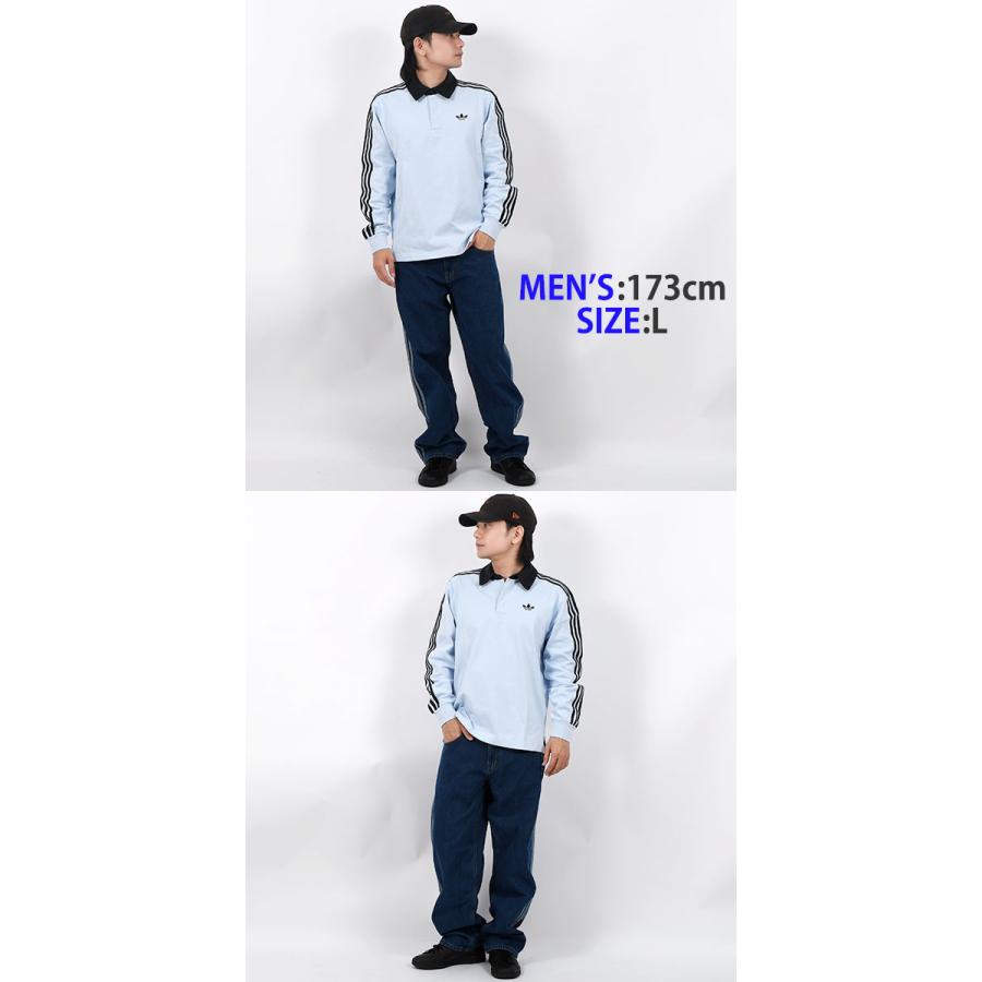 2026春夏新作 アディダス ルーズフィット 長袖 ポロシャツ メンズ レディース adidas 3-STRIPES RUGBY LONGSLEEVE POLO ORIGINALS オリジナルス CI076 | adidas Originals | 16