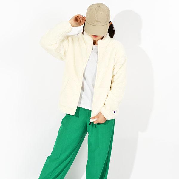 【未使用】cygne もこもこジャケットMグリーン Champion（チャンピオン） レディース フリース ジャケット Champion