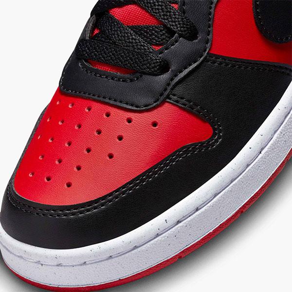 Nike レッド/ブラック シューズ NIKE（ナイキ） スニーカー キッズ コート ボロー LOW リクラフト GS