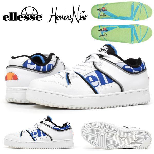 高い素材 コラボモデル Ellesse Hombre Nino Assist Low エレッセ アシスト ロウ メンズ ロウカット スニーカー 春夏 Efh0121hn ホワイト ブルー 最新の激安 Diocesekabgayi Org