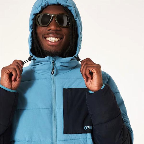 Oakley ネイビー キルティングジャケット フード付き OAKLEY（オークリー） キルティング ジャケット メンズ