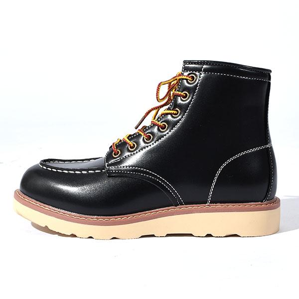 ワークブーツ サイドジップ メンズ アメカジ ミドル ショートブーツ