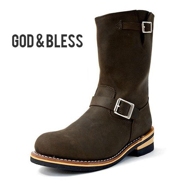 エンジニアブーツ メンズ レディース ブーツ ブラウン 茶 本革 レザー ロングブーツ God Bless ゴッド ブレス 送料無料 Gb 9810b Brown Ray Green 通販 Yahoo ショッピング