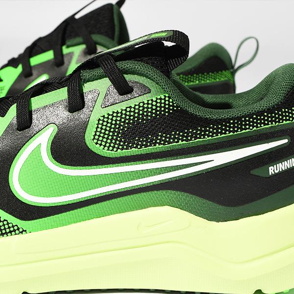 Nike ランニングシューズ ブラック/グリーン NIKE（ナイキ） ジュニア スニーカー ランニングシューズ コズミック
