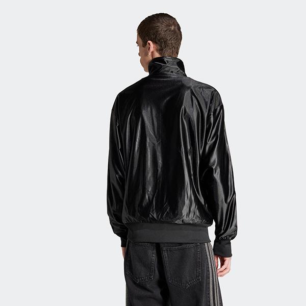 完売 【アディダス】 光沢 黒 トラックジャケット ファイヤーバード 2XL adidas Originals アディダス 光沢 ジャージ ファイヤーバード