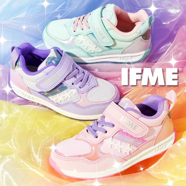 イフミー 靴 キッズ スニーカー 子供 ジュニア 女の子 IFME きらめきソリッドラバースニーカー ベルクロ シューズ 保育園 幼稚園 小学校 30-5317 | IFME