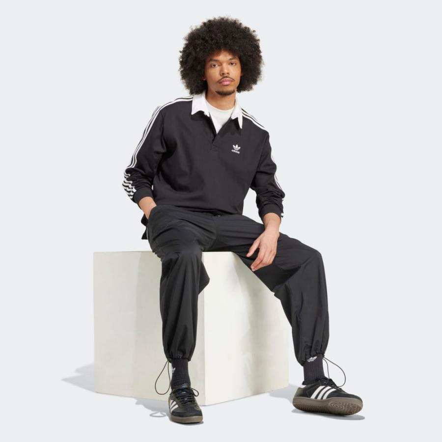 新品 アディダス セットアップ 長袖 ポロシャツ ストレッチ スカート ブラック adidas Originals アディダス メンズ レディース 長袖 ポロシャツ