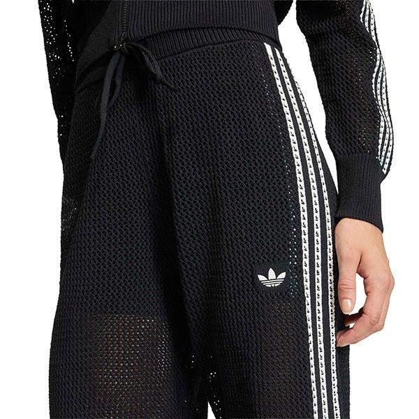 2026春夏新作 アディダス ニット素材 レディース ロングパンツ adidas KNITTED CROCHET FIREBIRD TRACKPANTS トラックパンツ ORIGINALS オリジナルス MIQ46の画像