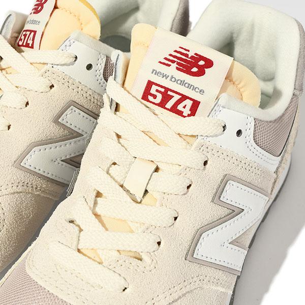 ニューバランス スニーカー New Balance レディース 574 定番 スエード メッシュ ローカット シューズ 靴 ライトグレー  2024春夏新色