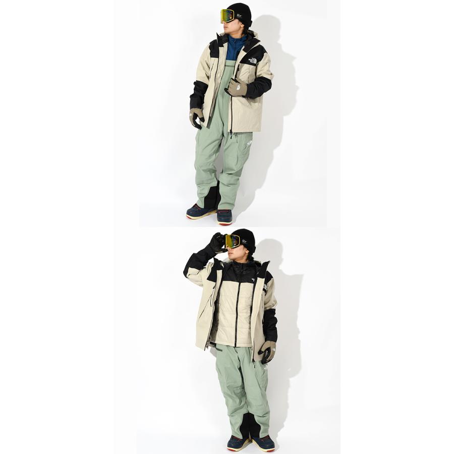 ノースフェイス メンズ 3way 中綿 スノーボード ウェア スキー THE NORTH FACE スノーバード トリクライメイト ジャケット アイボリー ns62515 2025-2026冬新作_10