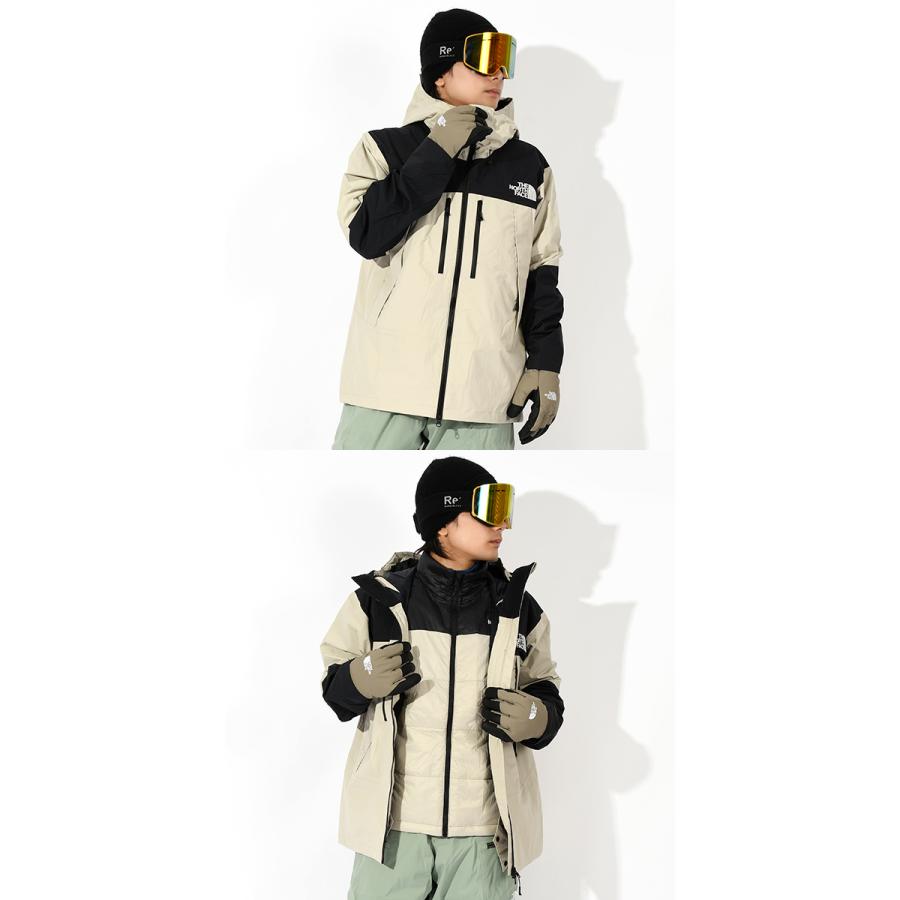 ノースフェイス メンズ 3way 中綿 スノーボード ウェア スキー THE NORTH FACE スノーバード トリクライメイト ジャケット アイボリー ns62515 2025-2026冬新作_14