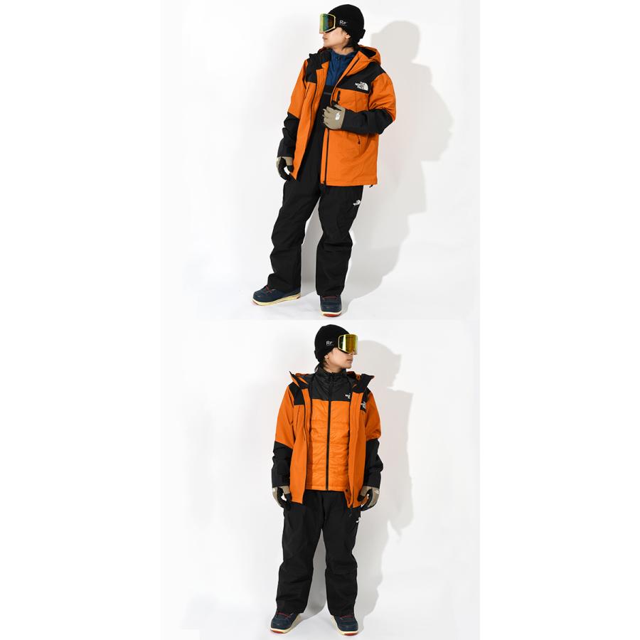 ノースフェイス メンズ 3way 中綿 スノーボード ウェア スキー THE NORTH FACE スノーバード トリクライメイト ジャケット オレンジ ns62515 2025-2026冬新作_11