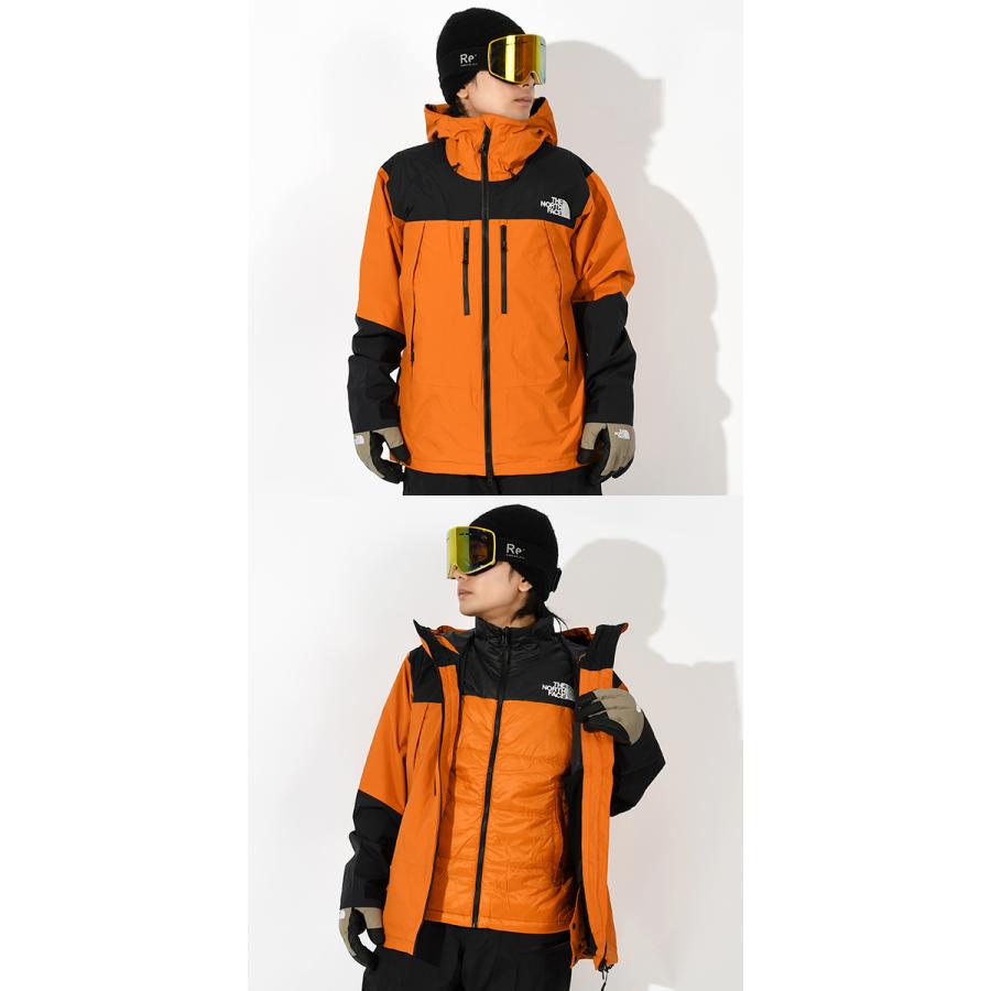 ノースフェイス メンズ 3way 中綿 スノーボード ウェア スキー THE NORTH FACE スノーバード トリクライメイト ジャケット オレンジ ns62515 2025-2026冬新作_15