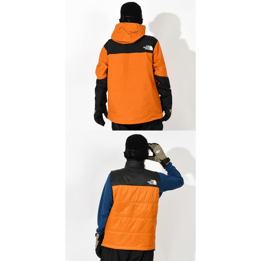 ノースフェイス メンズ 3way 中綿 スノーボード ウェア スキー THE NORTH FACE スノーバード トリクライメイト ジャケット オレンジ ns62515 2025-2026冬新作_17