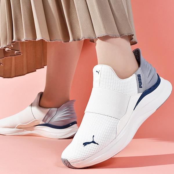 PUMA 立ったままスッと履ける ヒョウ柄 プーマ レディース