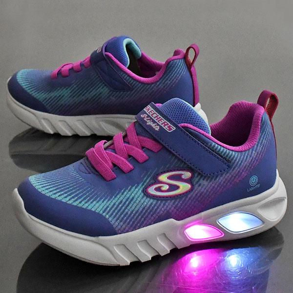 ⭐️新品未使用⭐️ スケッチャーズ 7色に光る靴 ハイカット 20センチ