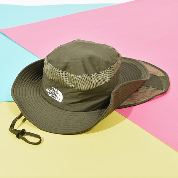 ネコポス発送！ ノースフェイス UVカット ハット キッズ THE NORTH FACE サンシールド ハット 帽子 子供 撥水 サンシェード NNJ02521 2026春夏新作 | THE NORTH FACE | 14