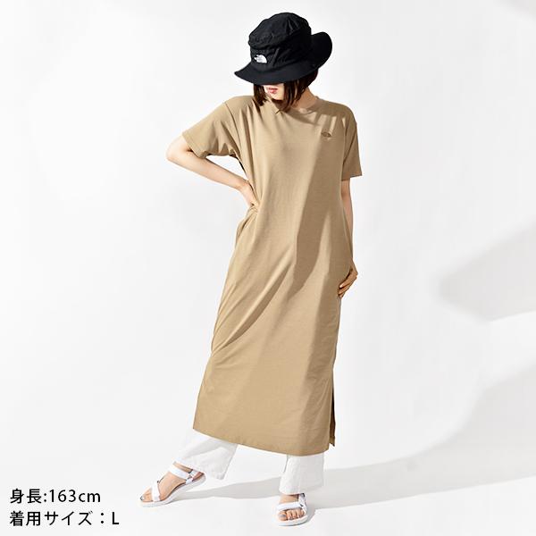 ザ ノースフェイス スリット入り 半袖 ワンピース レディース The North Face ワンピースクルー 21春夏新作 Ntw ポケットあり Tnfone W Ray Green 通販 Yahoo ショッピング