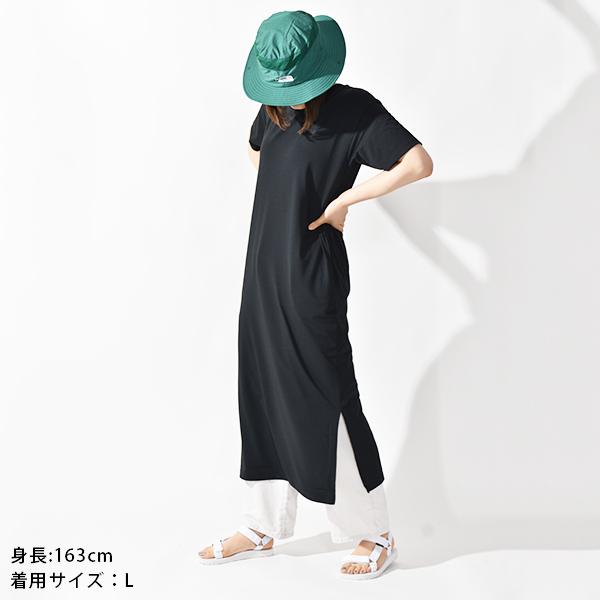 ザ ノースフェイス スリット入り 半袖 ワンピース レディース The North Face ワンピースクルー 21春夏新作 Ntw ポケットあり Tnfone W Ray Green 通販 Yahoo ショッピング