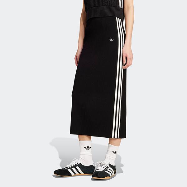 adidas Originals アディダス ニット素材 レディース ロングスカート