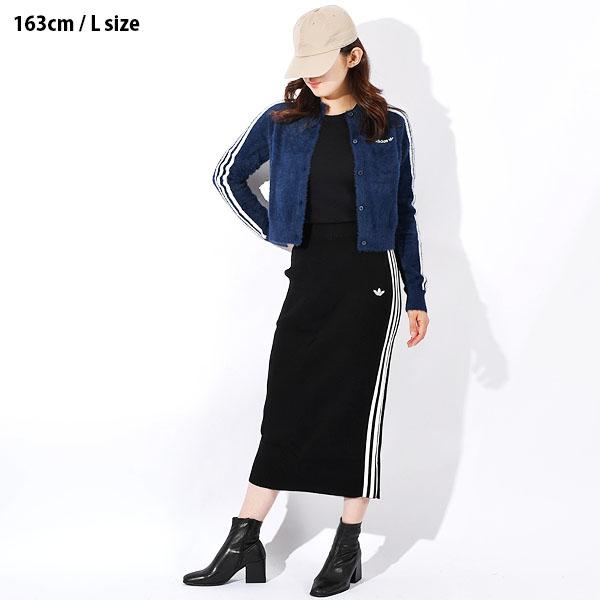 新品 アディダス セットアップ ニットセーター巻きスカート かわいい 秋冬 adidas Originals アディダス ニット素材 レディース ロングスカート