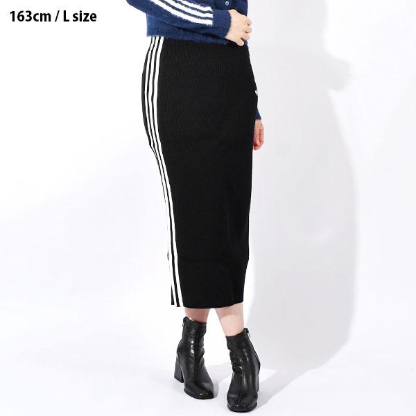 adidas Originals アディダス ニット素材 レディース ロングスカート