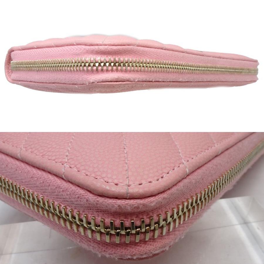 シャネル CHANEL 長財布 ラウンドファスナー Vステッチ キャビア シャネル CHANEL 長財布 ラウンドファスナー Vステッチ キャビア