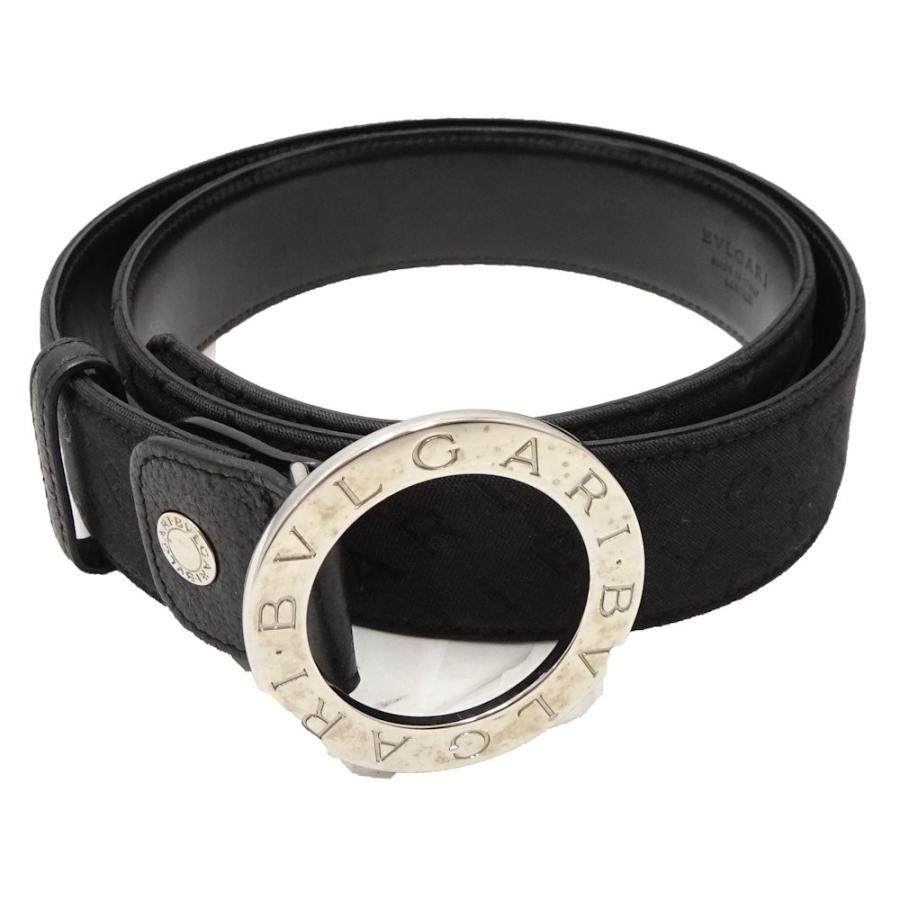 ブルガリ BVLGARI ベルト ブルガリブルガリ 105/42 キャンバス レザー