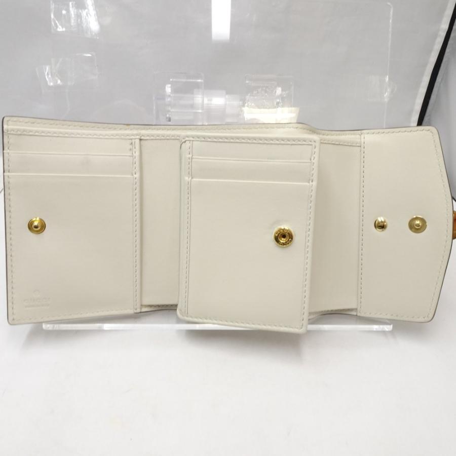 GUCCI（グッチ） コンパクト財布 三つ折り シルヴィ レザー アイボリー